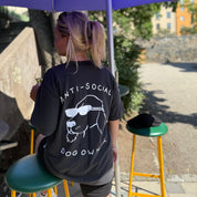 Vintage Black T-shirt - Anti-Social Dog Owner