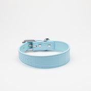 Collar de Perro Fino en Cocodrilo Azul Bebé