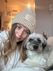 Gorro de lana beige - Mamá de peludos