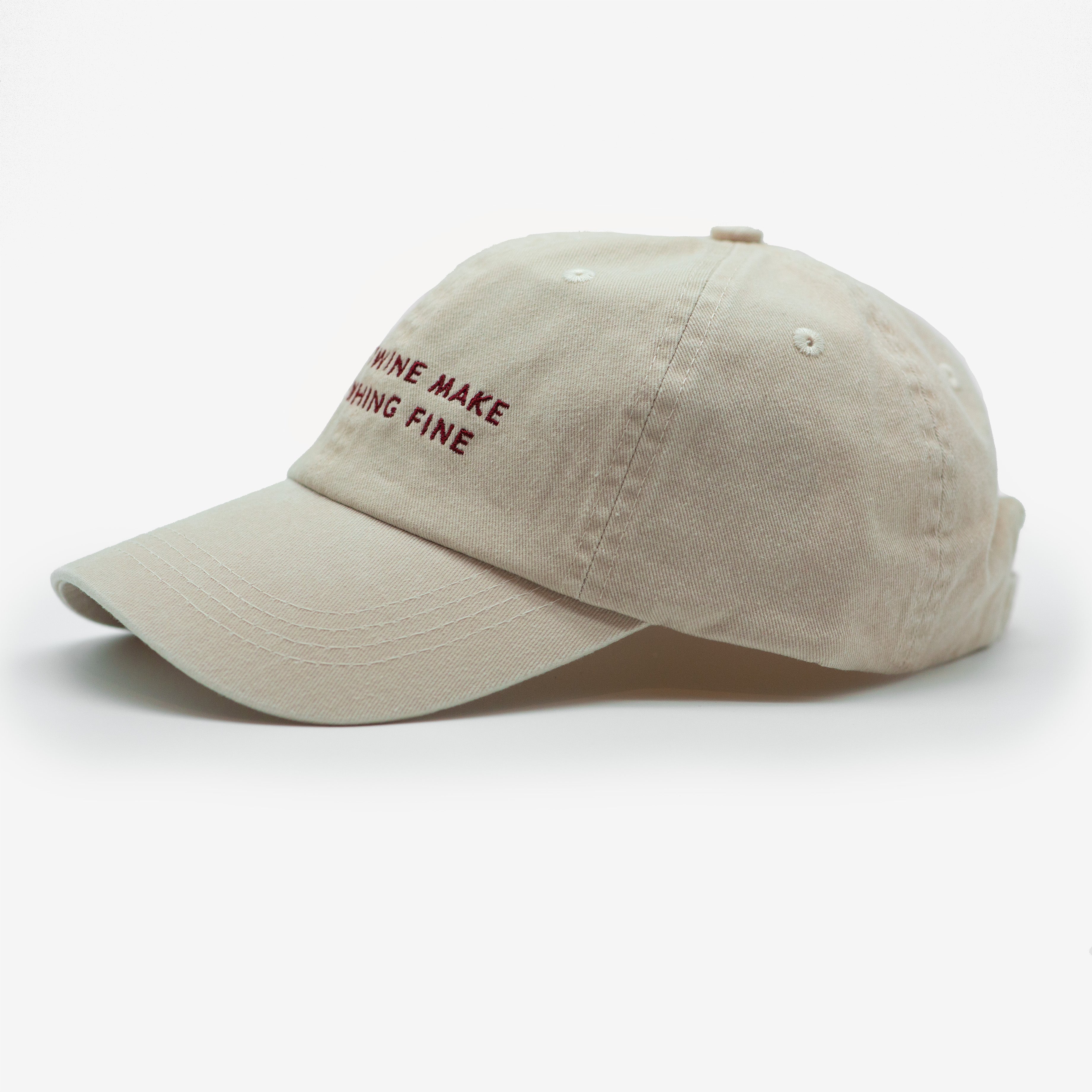 Gorra vaquera beige - Dogs & Wine Make Everything Fine