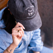 Gorra vaquera negra - Logotipo "Anti-Social Cat Owner" 