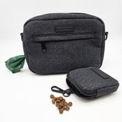 Bolso vaquero negro para paseo de perros - Crossbody