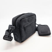 Bolso vaquero negro para paseo de perros - Crossbody