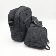 Bolso vaquero negro para paseo de perros - Crossbody