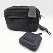 Bolso vaquero negro para paseo de perros - Crossbody
