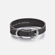 Collar vaquero negro fino para perro