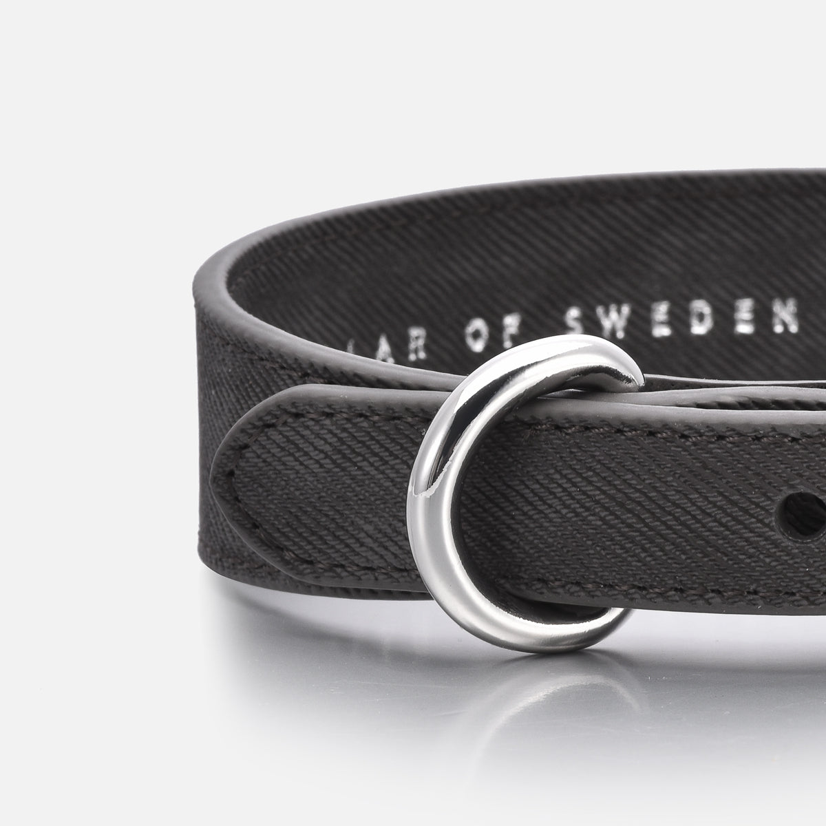 Collar vaquero negro fino para perro