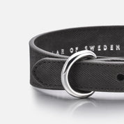Collar vaquero negro fino para perro