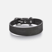 Collar vaquero negro fino para perro