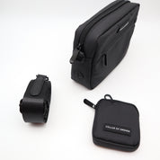 Black Water Repellent Dog Walking Bag - Crossbody