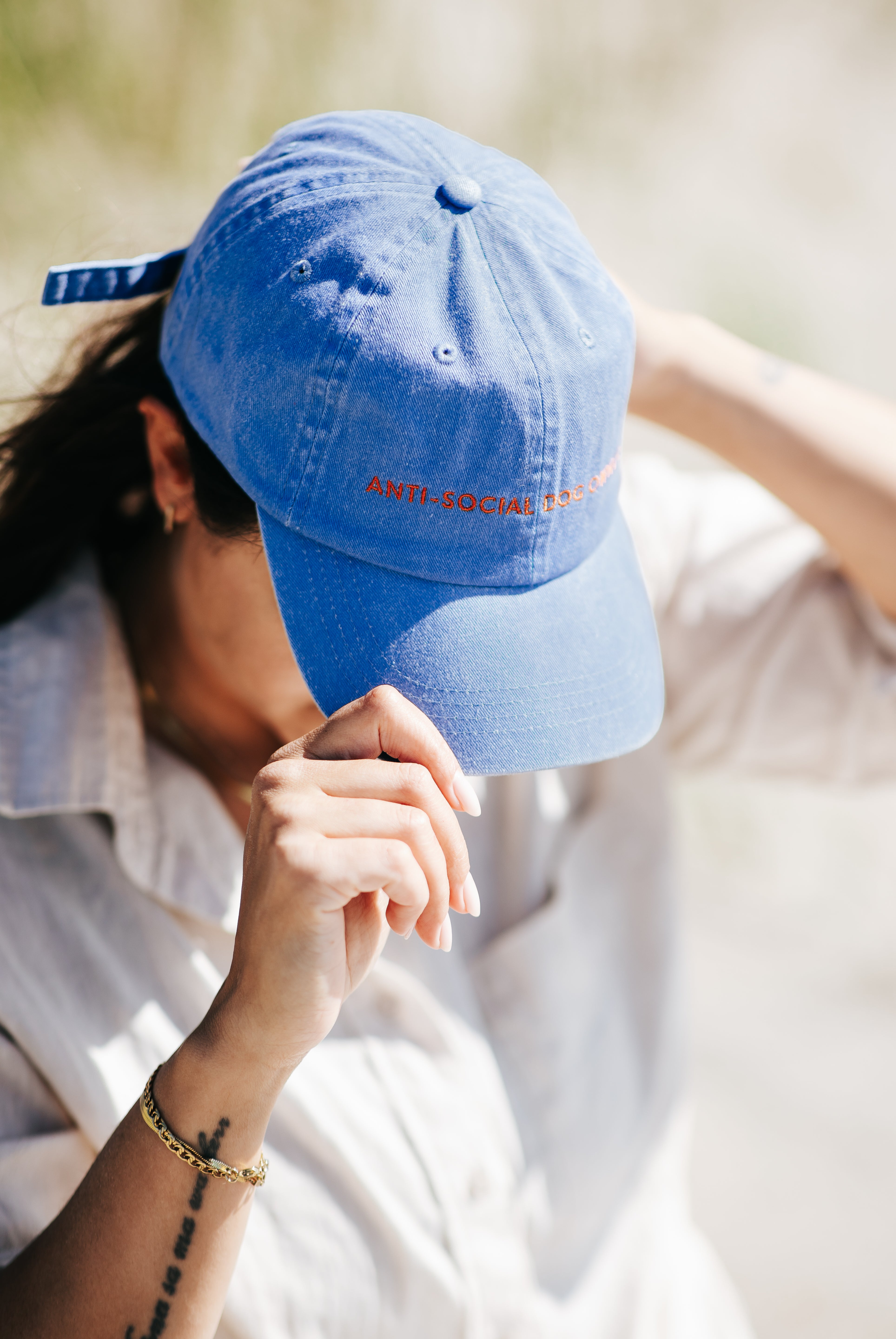 Gorra de Mezclilla Azul - Dueño de Perro Anti-Social
