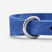 Collar de Perro Azul de Mezclilla Delgado