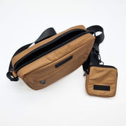 Bolsa para caminar con perro de bronce reflectante - Bandolera 
