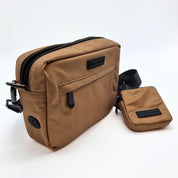 Bolsa para caminar con perro de bronce reflectante - Bandolera 