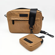 Bolsa para caminar con perro de bronce reflectante - Bandolera 