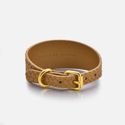 Collar trenzado marrón ancho