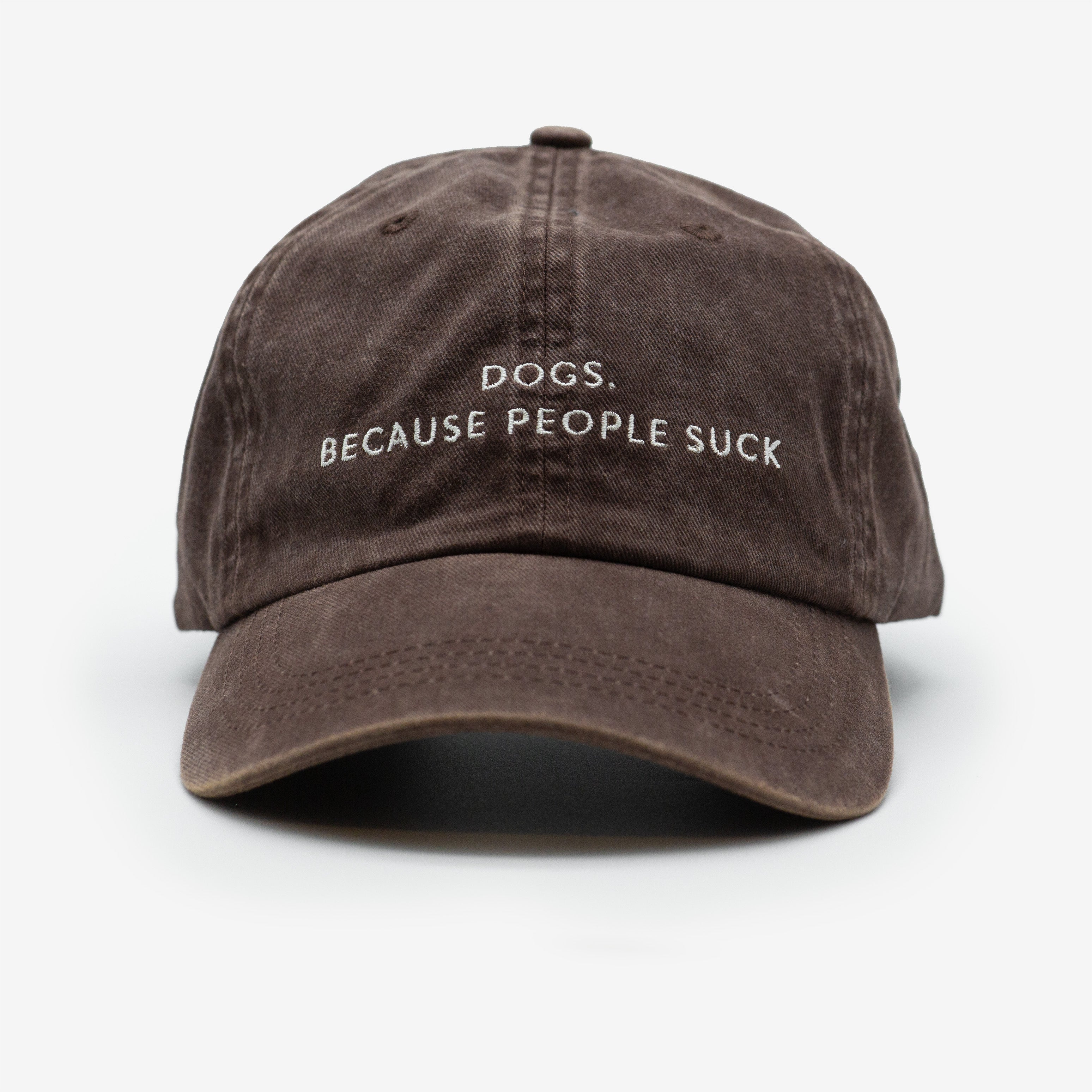 Gorra vaquera marrón - Dogs. Because People Suck