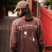 Brown Long Sleeve - Dogs & Wine Make Everything Fine