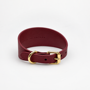 Collar de Perro Borgoña Ancho
