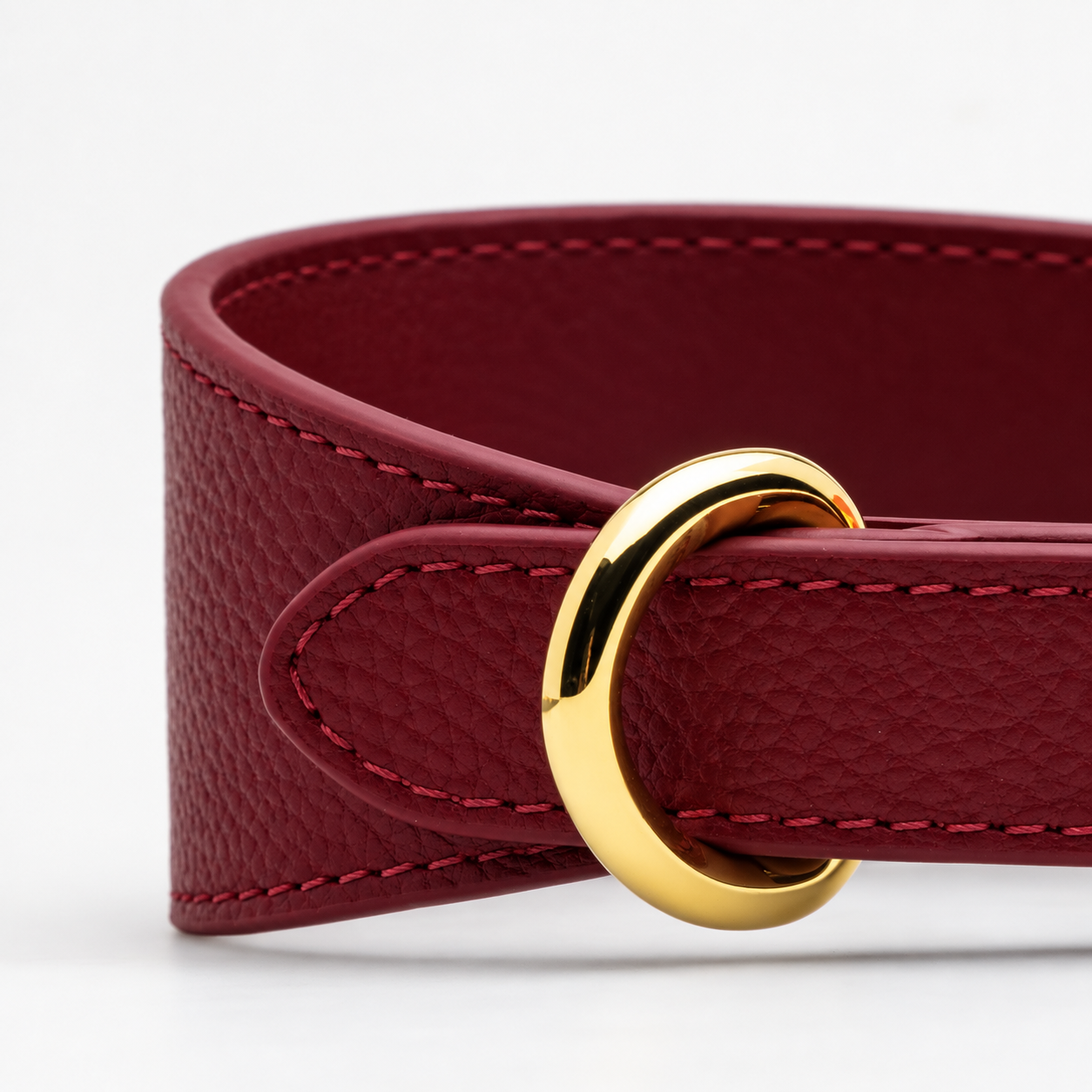 Collar de Perro Borgoña Ancho
