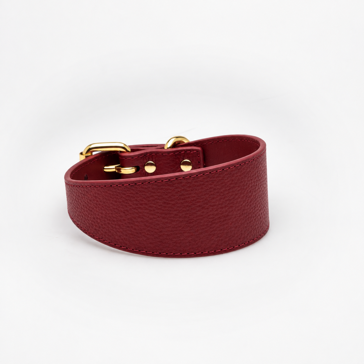 Collar de Perro Borgoña Ancho