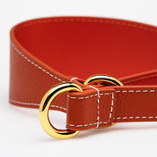 Martingale ancho para perro en color coñac.