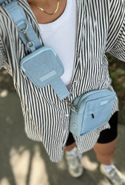 Bolso para pasear perros de mezclilla - Bandolera
