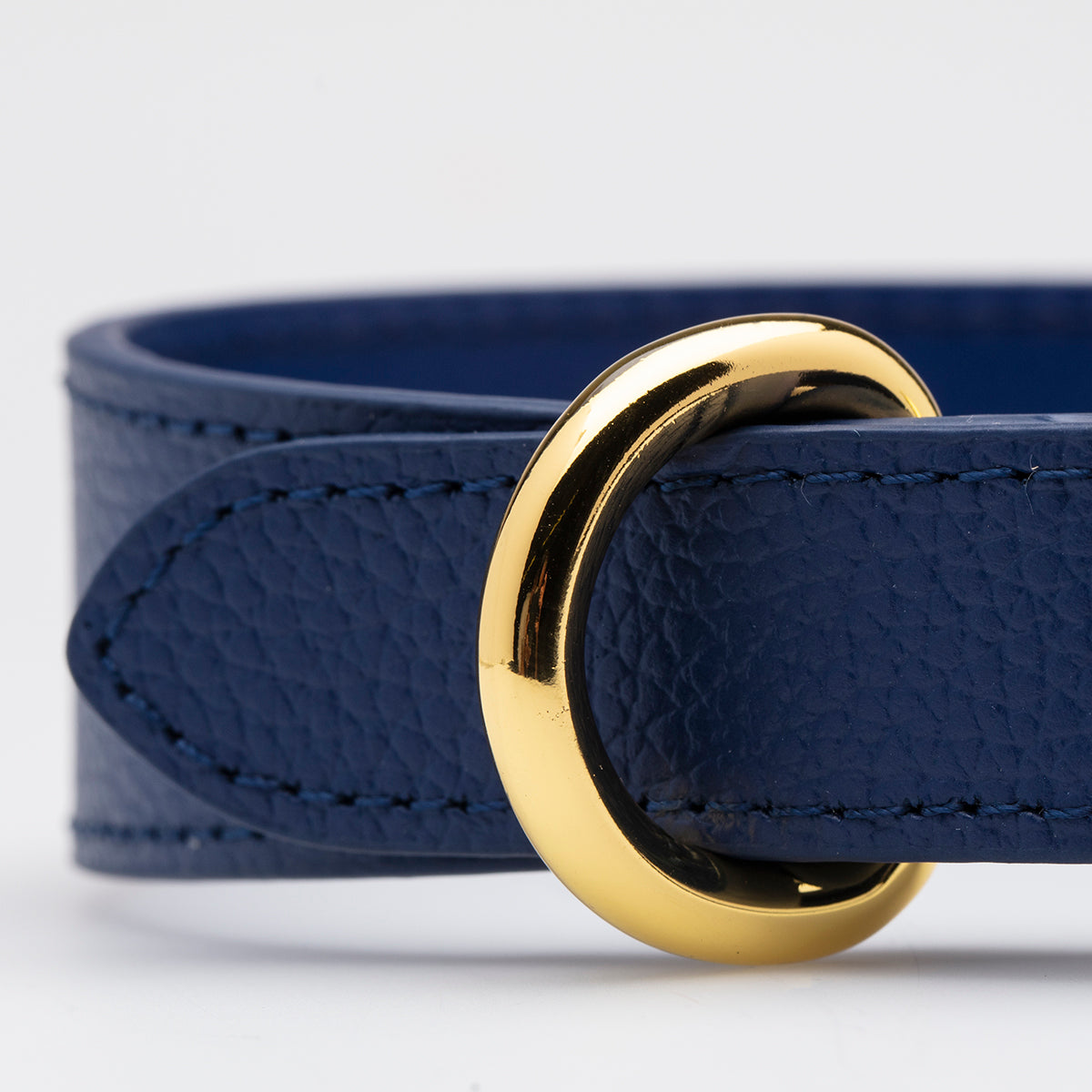 Collar de Perro Azul Oscuro Delgado