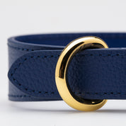 Collar de Perro Azul Oscuro Delgado