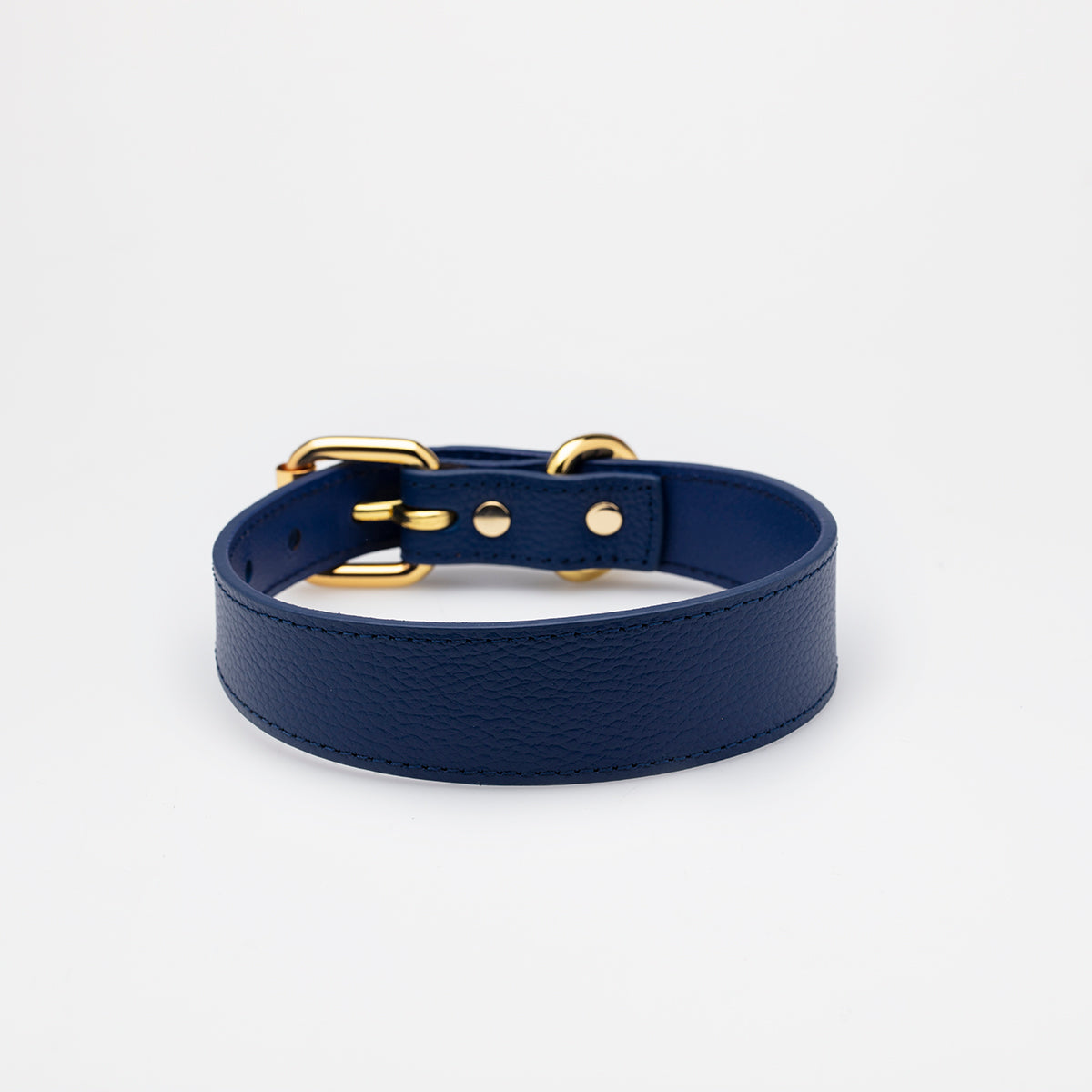 Collar de Perro Azul Oscuro Delgado