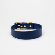 Collar de Perro Azul Oscuro Delgado