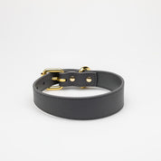 Collar de Perro Gris Oscuro Delgado