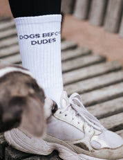 Calcetines de tubo blanco - Dogs Before Dudes