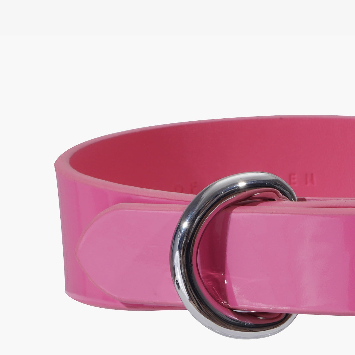 Collar para Perro Rosa Brillante Delgado