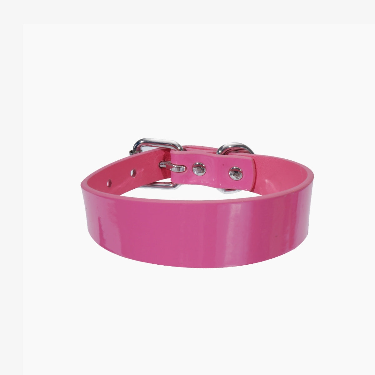 Collar para Perro Rosa Brillante Delgado