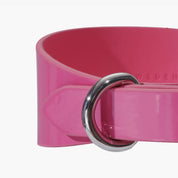 Collar de Perro Rosa Brillante Ancho