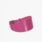 Collar de Perro Rosa Brillante Ancho