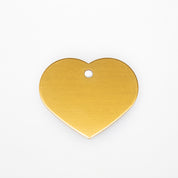 Etiqueta para perro grabada - Corazón Dorado