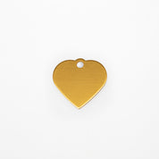 Etiqueta para perro grabada - Corazón Dorado