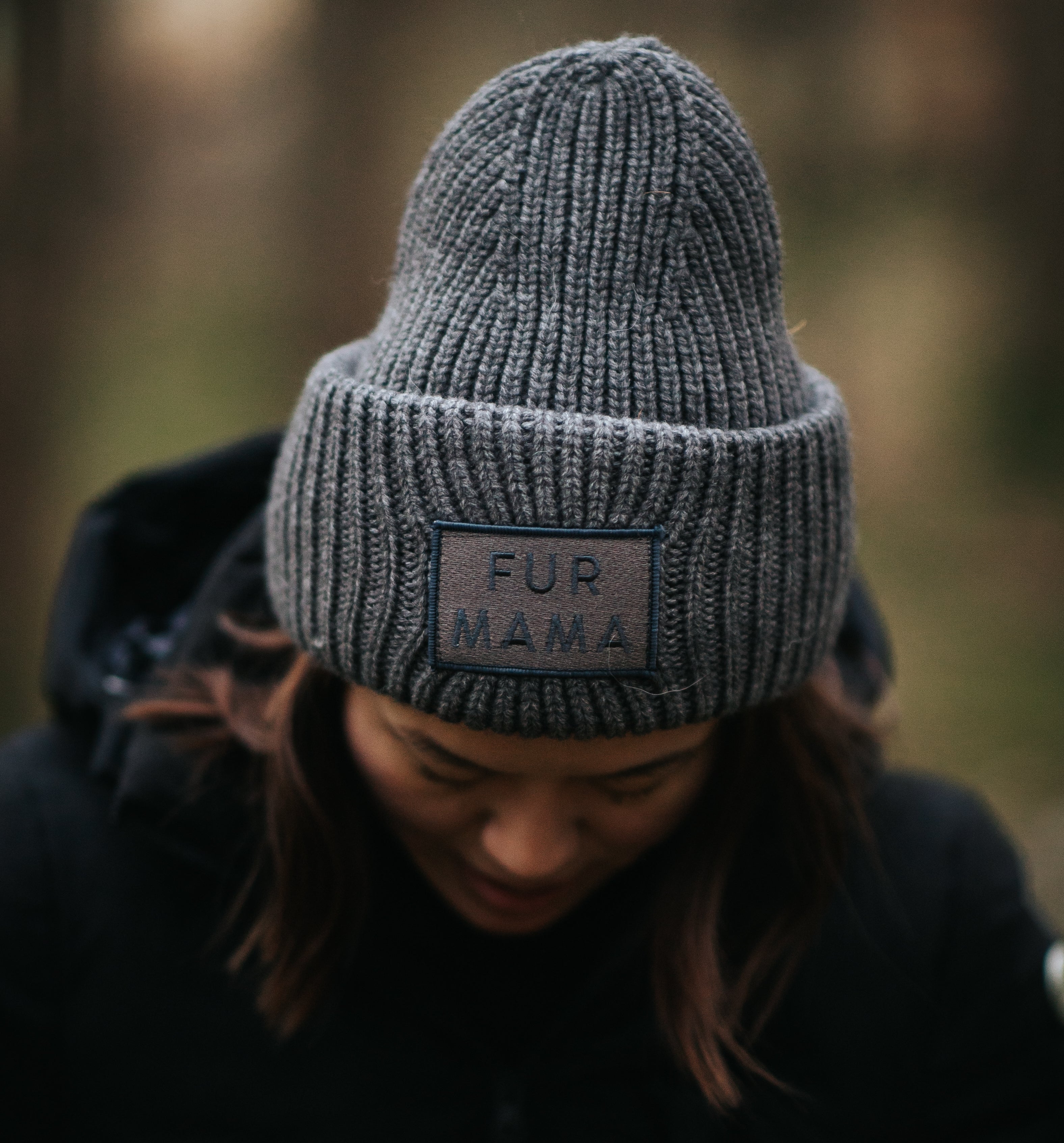 Gorro de lana gris -  Fur Mama