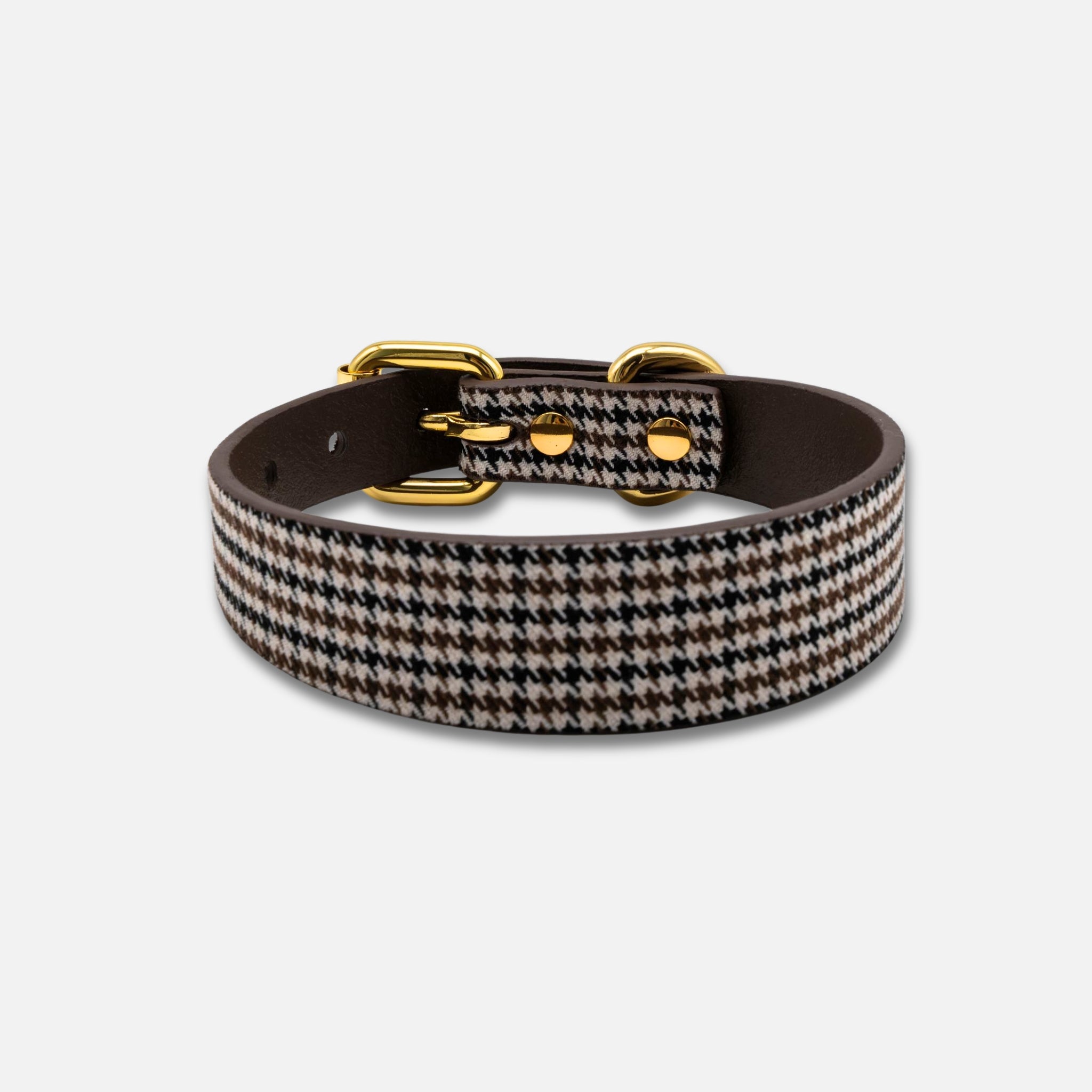 Collar de Perro de Pata de Gallo Beige Delgado