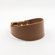 Mocha Brown Dog Collar Wide