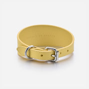 Collar de perro amarillo pastel ancho