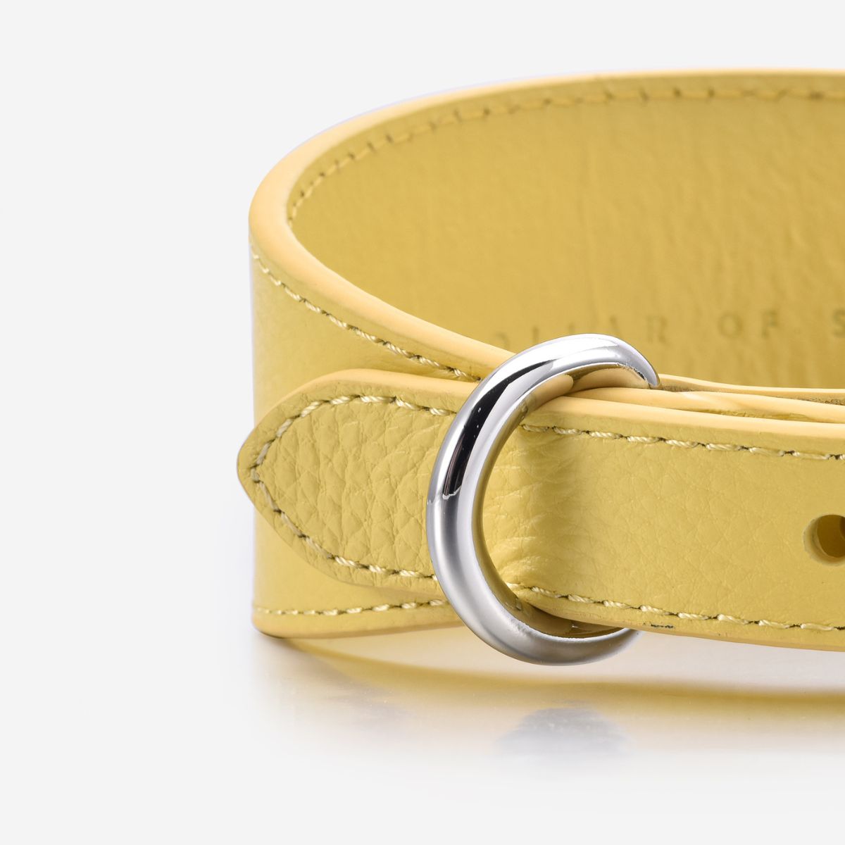 Collar de perro amarillo pastel ancho