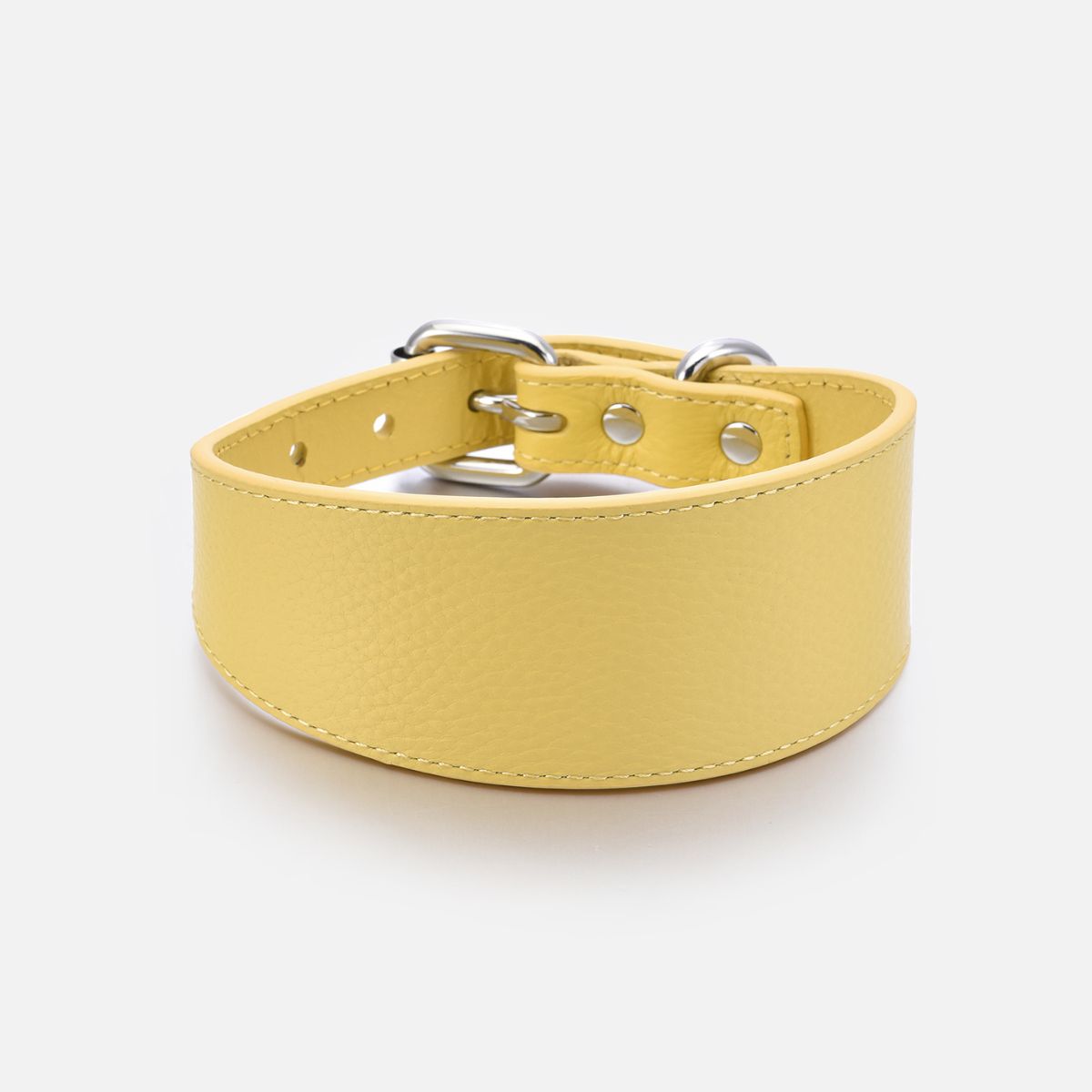 Collar de perro amarillo pastel ancho