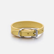 Collar fino amarillo pastel para perro