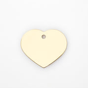 Placa de identificación grabada para perro - Corazón de oro premium