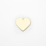 Placa de identificación grabada para perro - Corazón de oro premium