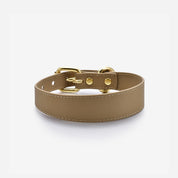 Collar de Perro Delgado Reflectante en Bronce