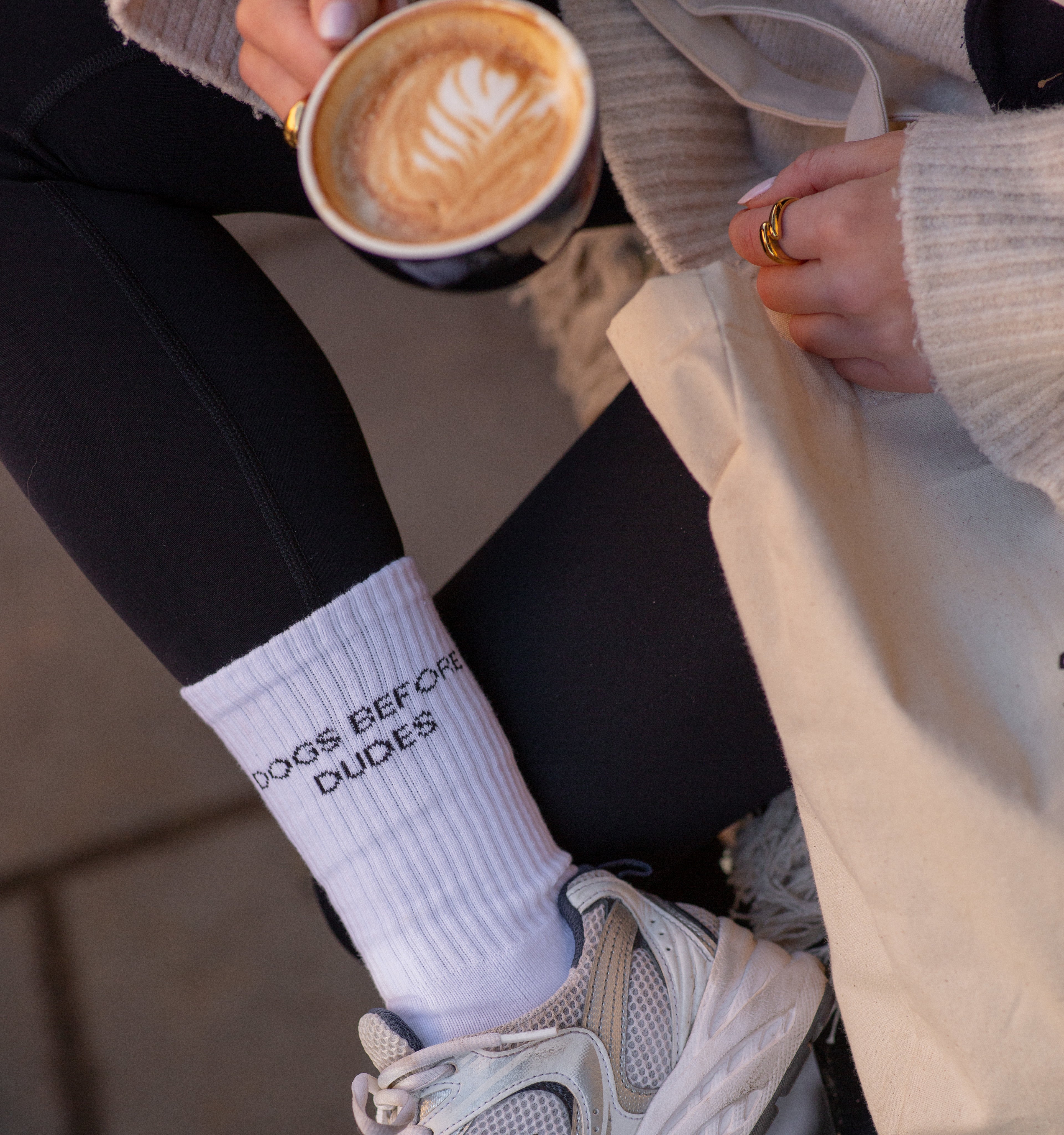 Calcetines de tubo blanco - Dogs Before Dudes
